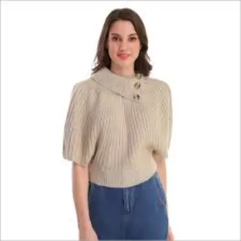 Knitted Ladies Casual Wear Woolen Top  